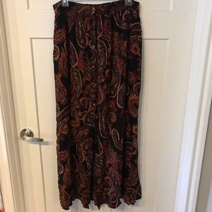 Button front maxi skirt